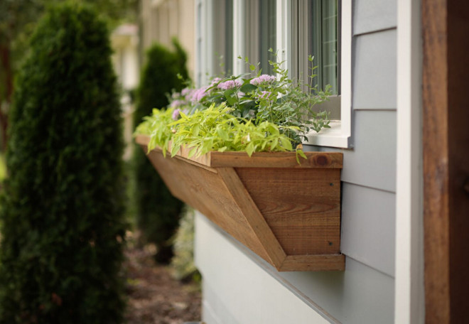 DIY Window Box. DIY Window planter. Window box. Cedar window box. Custom made cedar window box #windowbox #cedar #custommade #diywindowbox Willow Homes
