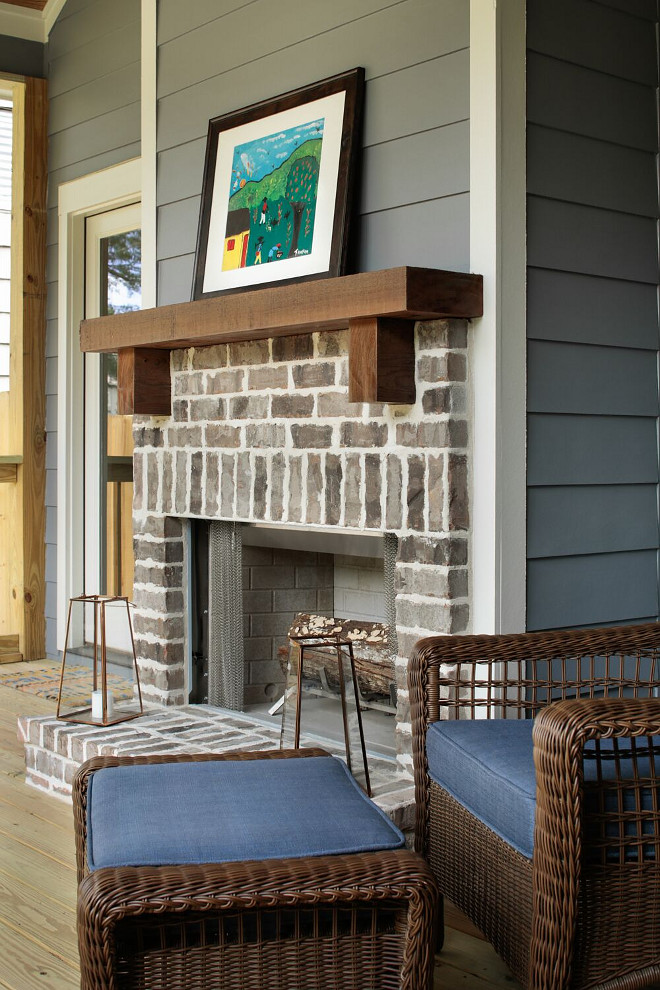 Exposed Brick Fireplace Old St. Louis Brick with Cedar mantel. Exposed Brick Fireplace Old St. Louis Brick. Exposed Brick Fireplace Old St. Louis Brick #ExposedBrick #brickFireplace #Brick Willow Homes