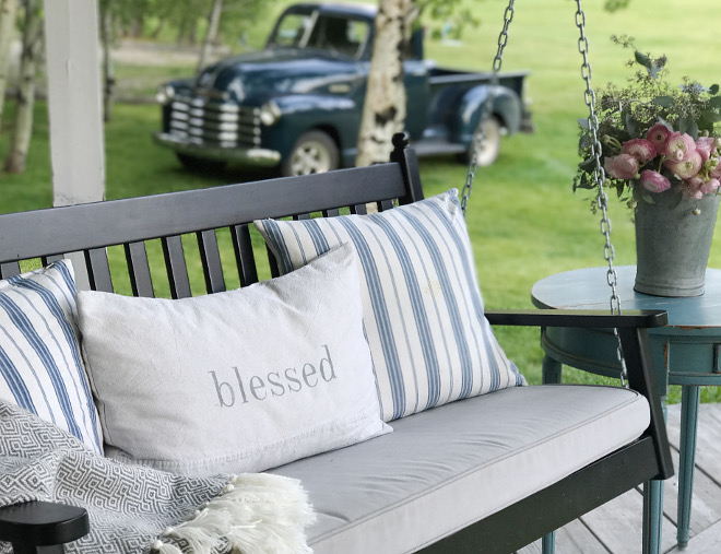 Farmhouse Porch Swing. Farmhouse Porch Swing ideas. Farmhouse Porch Swing. Farmhouse Porch Swing. Farmhouse Porch Swing #FarmhousePorchSwing Beautiful Homes of Instagram @SanctuaryHomeDecor