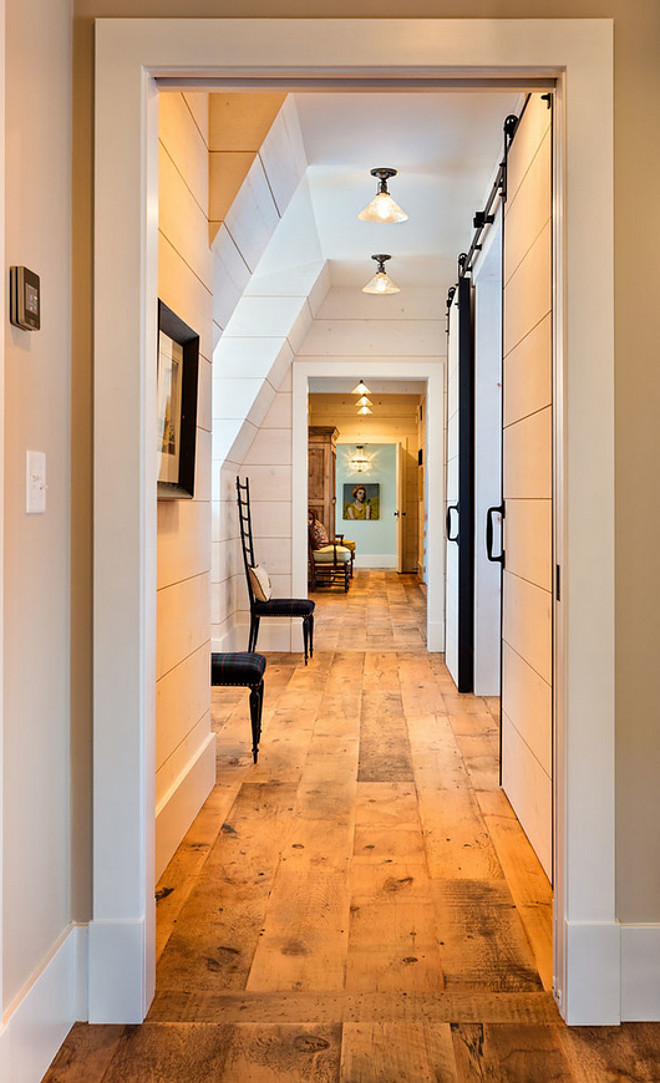 Hall Shiplap, barn door and wide plank barnwood floors. Hall Shiplap, barn door and wide plank barnwood floors. Hall Shiplap, barn door and wide plank barnwood floors #Hall #Shiplap #barndoor #wideplankhardwood #barnwoodfloors Mitch Wise Design,Inc.