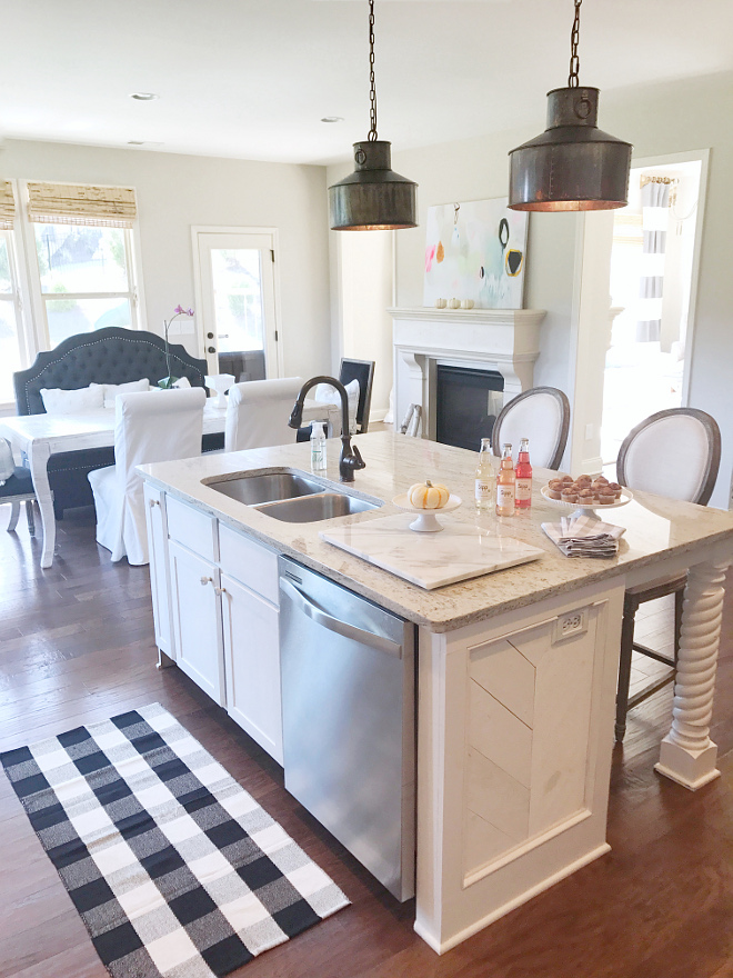 Kitchen runner. Black and white buffalo check kitchen runner #buffalocheck #runner #kitchen #runner #kitchenrunner @sugarcolorinteriors