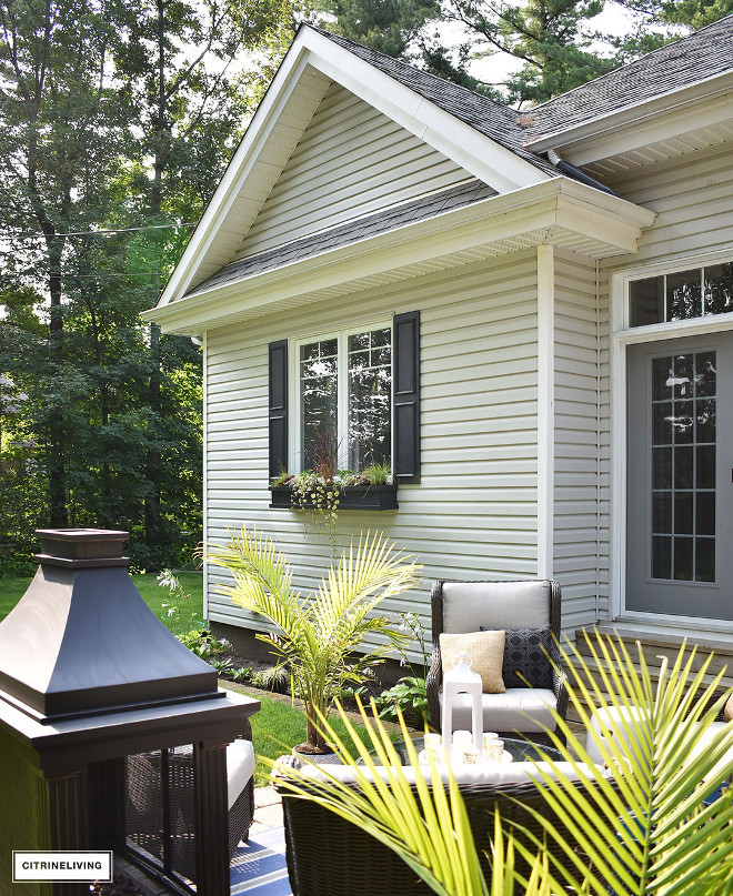 window-with-black-shutters-window-box-window-with-black-shutters-window-box-window-with-black-shutters-window-box-window-with-black-shutters-window-box #windowwithblackshutters #windowbox The black shutters and window boxes are painted in Canadian Tire Premier Exterior Paint - Midnight, Semi-gloss. Home Bunch Beautiful Homes of Instagram @citrineliving