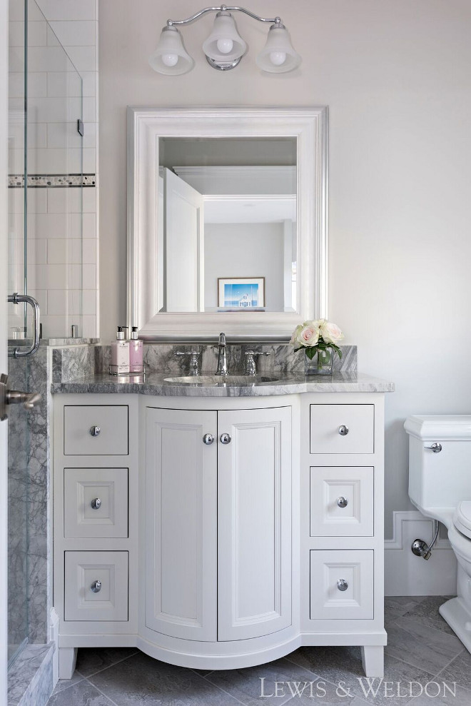 Benjamin Moore, Grey Owl. Benjamin Moore, Grey Owl paint color. Benjamin Moore, Grey Owl works great here with the grey countertop and white cabinet. Benjamin Moore, Grey Owl #BenjaminMooreGreyOwl Lewis & Weldon Custom Kitchens