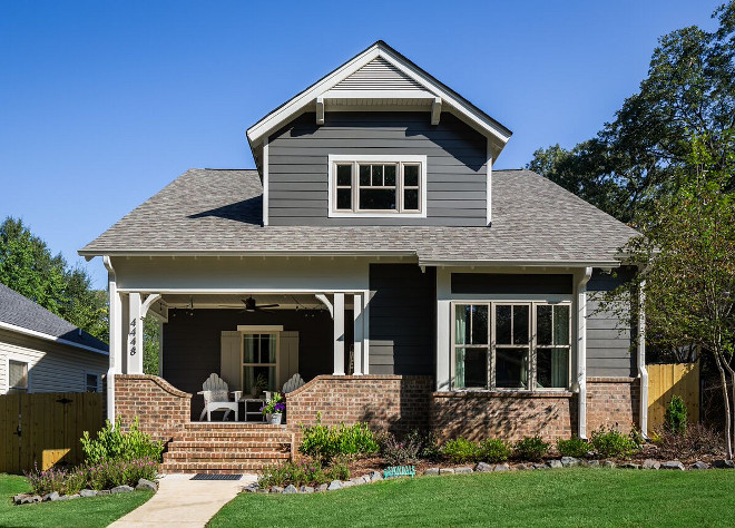 Craftsman New Construction Design. Craftsman New Construction Design painted in Sherwin Williams Urbane Bronze #CraftsmanNewConstructionDesign #SherwinWilliamsUrbaneBronze Willow Homes