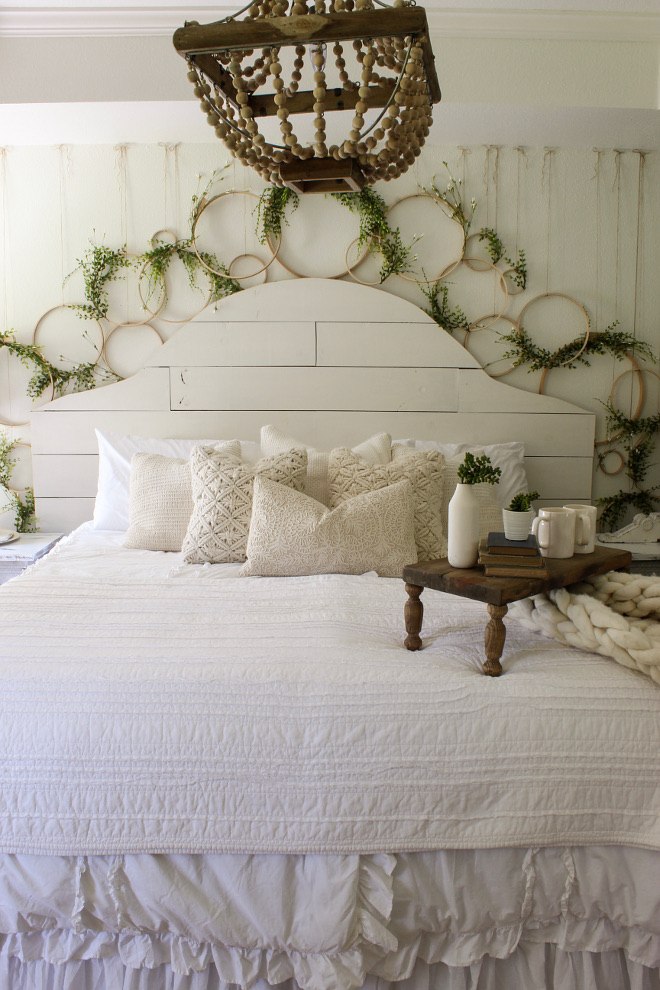 DIY Bedroom Ideas. DIY Bedroom Ideas. Headboard: DIY project using 8 inch- wide pine boards and SW Alabaster. DIY embroidery hoop wall. DIY Bedroom Ideas. DIY Bedroom Ideas. DIY Bedroom Ideas. DIY Bedroom Ideas. DIY Bedroom Ideas. v. DIY Bedroom Ideas #DIYBedroom #DIYBedroomIdeas Home Bunch Beautiful Homes of Instagram @cottonstem