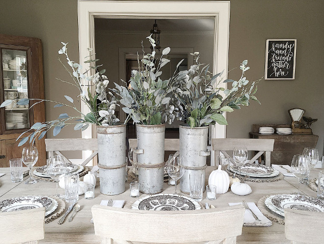 Farmhouse Metal Vases. Farmhouse Metal Vases. Farmhouse Metal Vases Zinc Farmhouse Metal Vases #Farmhouse #MetalVases Beautiful Homes of Instagram @my100yearoldhome