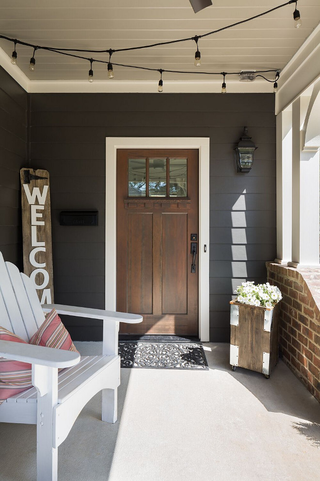 Grey Porch Ceiling. Grey Porch Ceiling. Grey Porch Ceiling Paint Color Sherwin Williams Intellectual Gray. Grey Porch Ceiling Paint Color Sherwin Williams Intellectual Gray #GreyPorchCeiling #GreyceilingPaintColor #SherwinWilliamsIntellectualGray Willow Homes