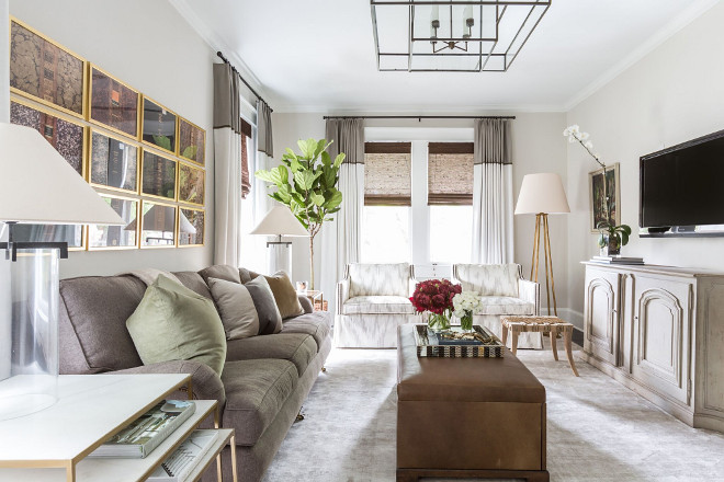 Living room decor. How to add textures and colors to a neutral living room. Marie Flanigan Interiors