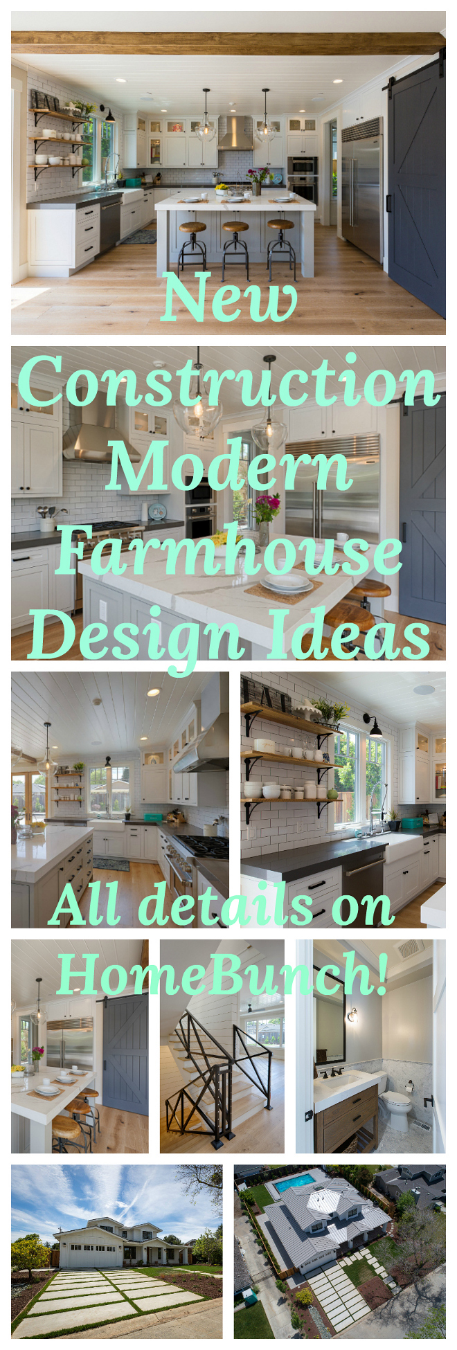 New Construction Modern Farmhouse Design Ideas. See all details and sources on Home Bunch