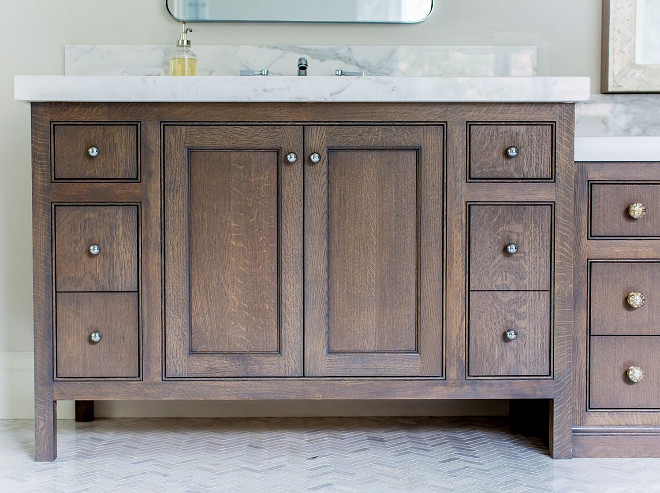 Quarter sawn oak cabinet hardware ideas. #Quartersawnoak #cabinet #hardwareideas Caitlin Creer Interiors. C. S. Cabinetry & Design