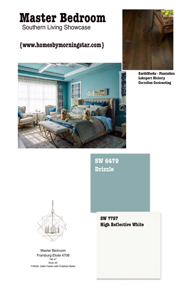 Teal bedroom paint color and decor sources. Save pin to have it handy. Morning Star Builders