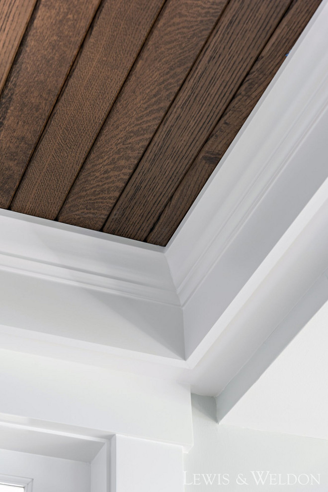 V-groove ceiling and trim. V-groove ceiling and trim. Ceiling treatment is White Oak, espresso stain 4" v-groove. V-groove ceiling and trim. V-groove ceiling and trim. V-groove ceiling and trim #Vgroove #Vgrooveceiling #trim Lewis & Weldon