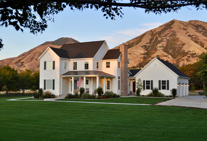 White Farmhouse. Classic white farmhouse exterior. White Farmhouse. Classic white farmhouse exterior with wrap-around porch #farmhouse #classicfarmhouse #whitefarmhouse #farmhouseexterior #wraparoundporch Millhaven Homes