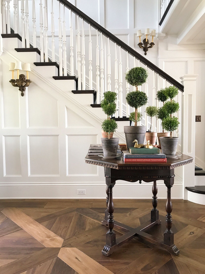 Wood floors. Hardwood floor. Hardwood flooring. Wood floors are Du Chateau-walnut with an oil stain. Wood floors are Du Chateau-walnut with an oil stain. #woodfloor #hardwoodfloors #hardwoodflooring Beautiful Homes of Instagram @SweetShadyLane