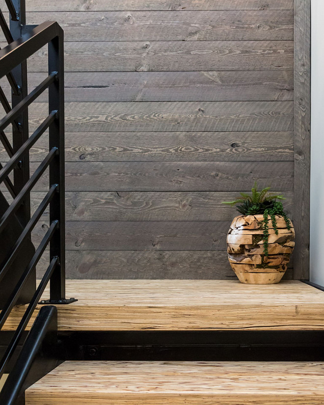 Barnwood Shiplap Staircase with Barnwood Shiplap Barnwood Shiplap #Barnwood #Shiplap