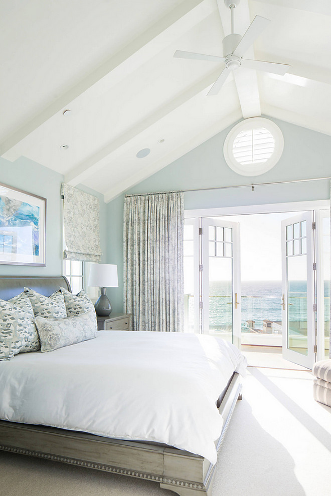 Bedroom Vaulted Ceiling Beach house bedroom with vaulted beamed ceiling Bedroom Vaulted Ceiling #BedroomVaultedCeiling #Bedroom #VaultedCeiling