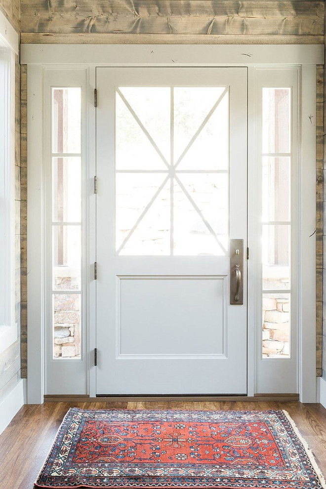 Benjamin Moore Chelsea Gray, The interiors of this custom front door is Benjamin Moore Chelsea Gray at 25% #BenjaminMooreChelseaGray