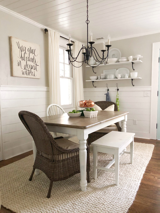 Half wall shiplap Farmhouse dining room with Half wall shiplap Half wall shiplap Half wall shiplap Half wall shiplap Half wall shiplap