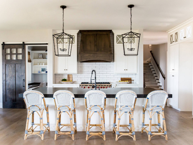 Modern Farmhouse kitchen with barn door