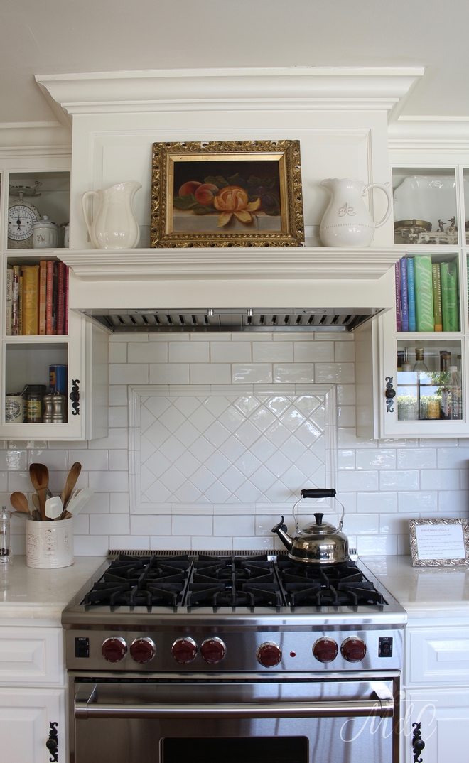 Backsplash behind range subway tile from Waterworks. Beautiful Homes of Instagram @maisondecinq