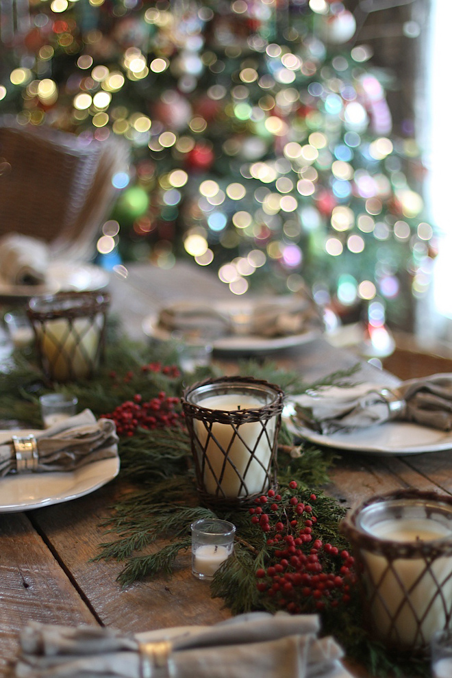 Natural Farmhouse Rustic Christmas Decorating Ideas