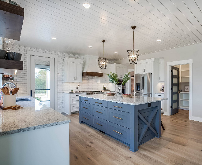 Blue kitchen island Farmhouse blue kitchen island Blue kitchen island Farmhouse blue kitchen island design #Bluekitchenisland #Farmhousebluekitchenisland