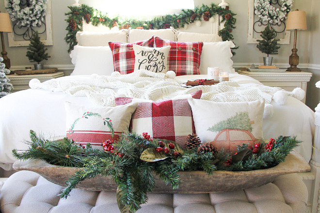Christmas Pillows Farmhouse Christmas Pillows Buffalo Check Christmas Pillows #ChristmasPillows Home Bunch Beautiful Homes of Instagram