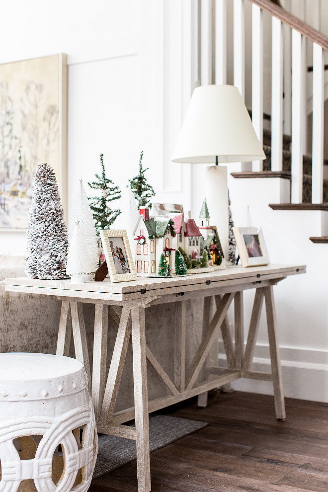 Drop-Leaf Console Table Whitewashed Drop-Leaf Console Table Drop-Leaf Console Table Whitewashed