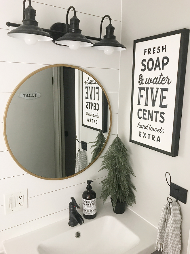 Farmhouse Bathroom Shiplap DIY Bathroom shiplap