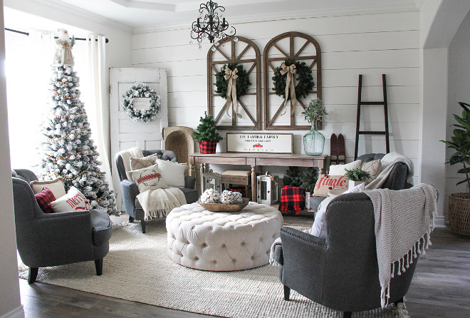 Farmhouse Christmas Farmhouse shiplap decor Farmhouse Christmas