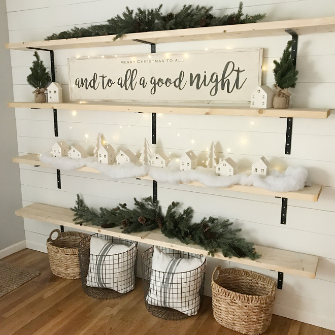 Shiplap and Bookshelves