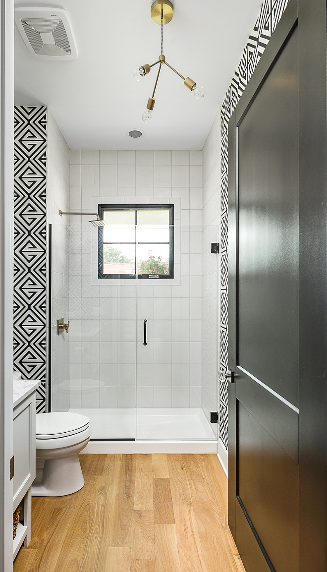 Black and White Modern Farmhouse Bathroom