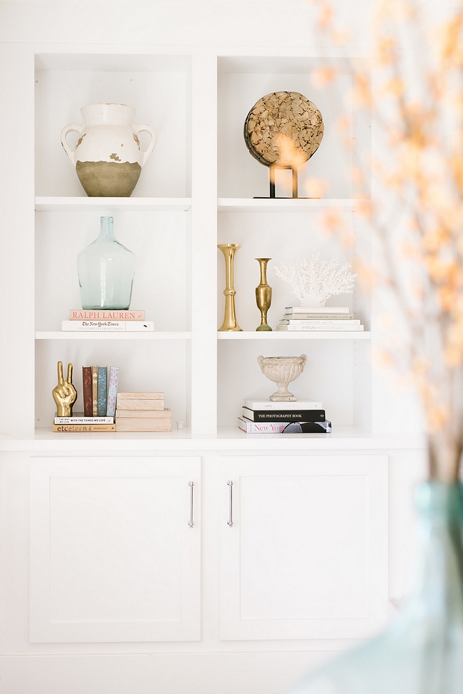 Decorator’s white by Benjamin Moore Bookcase color