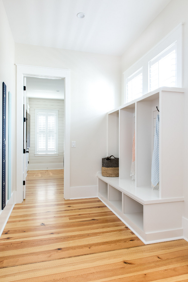 Classic Gray by Benjamin Moore Wall Color with Heart Pine Hardwood floors