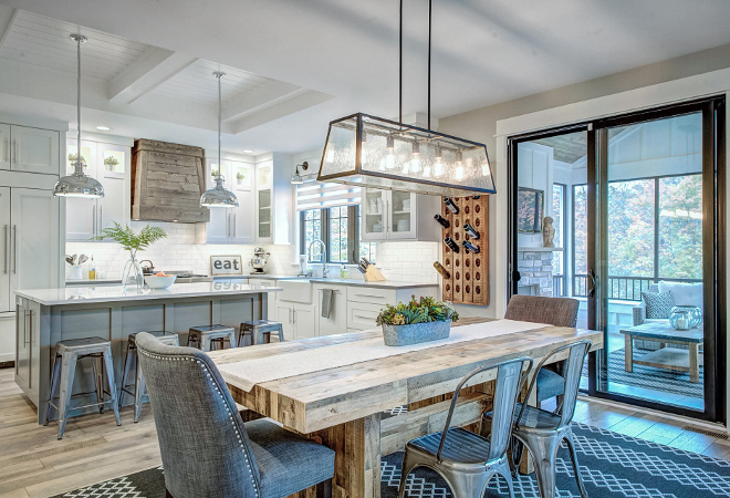 Farmhouse Breakfast Room Best Farmhouse Breakfast Room Design Ideas This farmhouse kitchen/ breakfast room exudes character Notice the sliding black steel doors to patio Farmhouse Breakfast Room Farmhouse Breakfast Room Farmhouse Breakfast Room