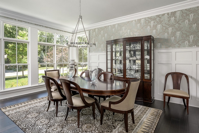 Dining room Half wall paneling Wall paneling