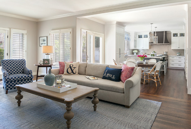 Kitchen opens to family room