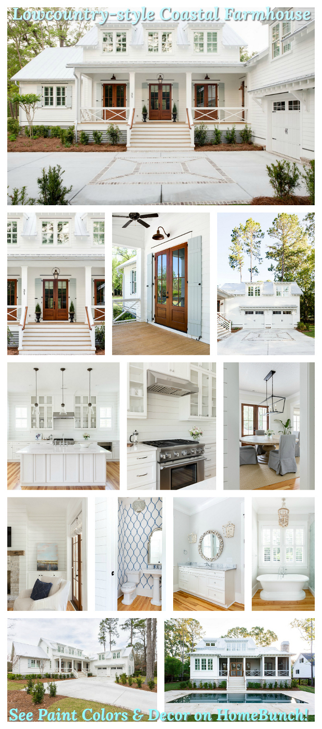 Lowcountry-style Coastal Farmhouse Paint Color and decor pictures
