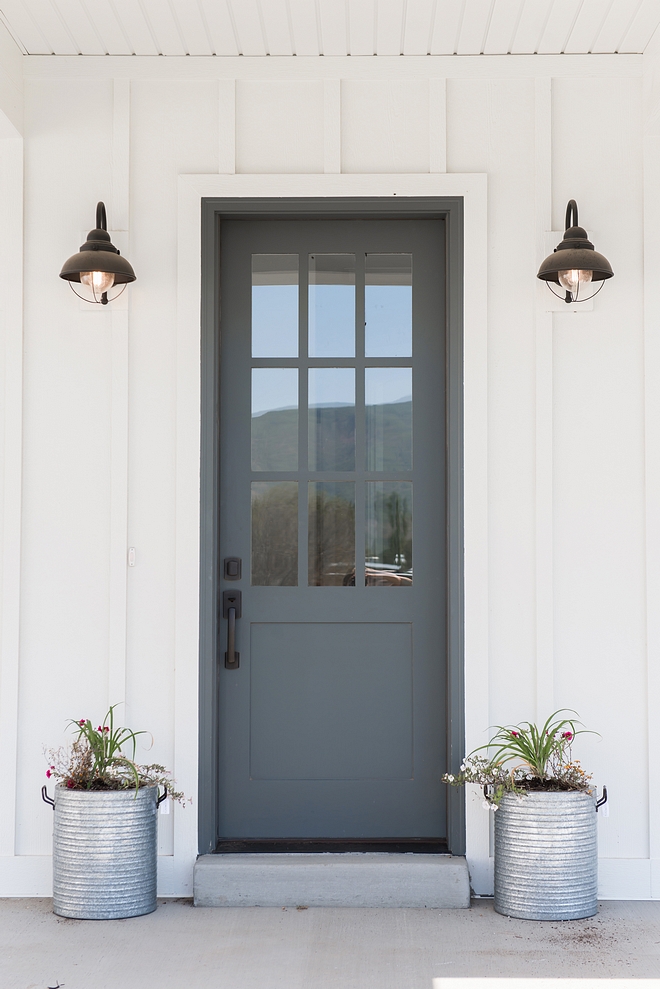 Downpipe by Farrow and Ball Grey front door paint color Downpipe by Farrow and Ball