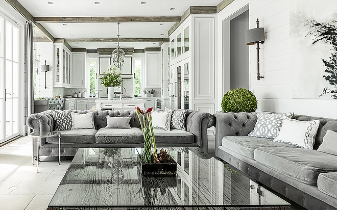 Kitchen and great room layout