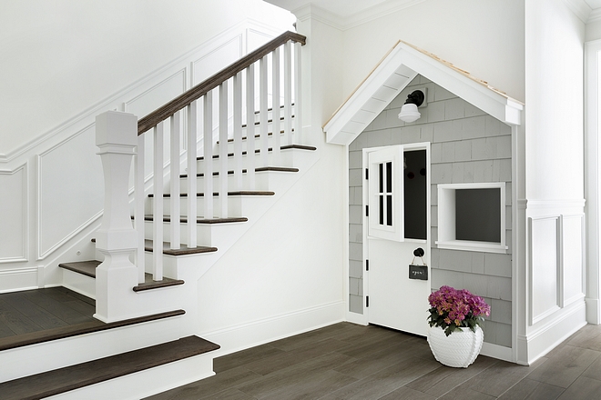 Playhouse under stairs Built in Playhouse under staircase plans Playhouse