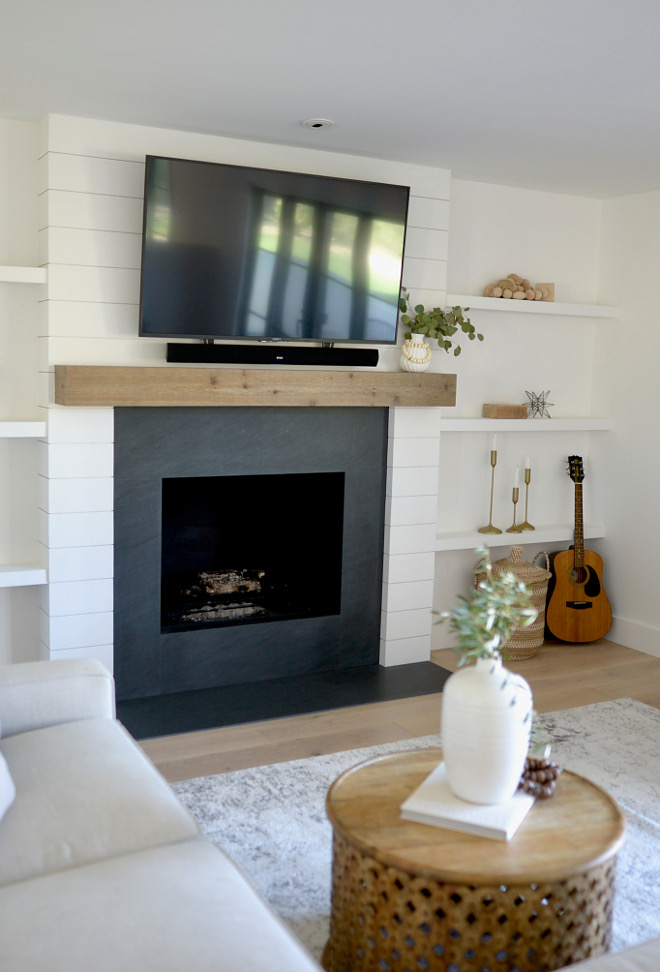 Black Granite Fireplace Surround Fireplace surround and hearth are Vermont Black Granite with a cedar mantle Black Granite Fireplace Surround Black Granite Fireplace Surround