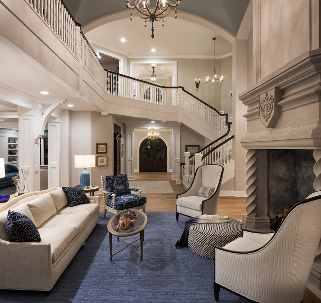 French Living Room Blue and White French Living Room French Living Room