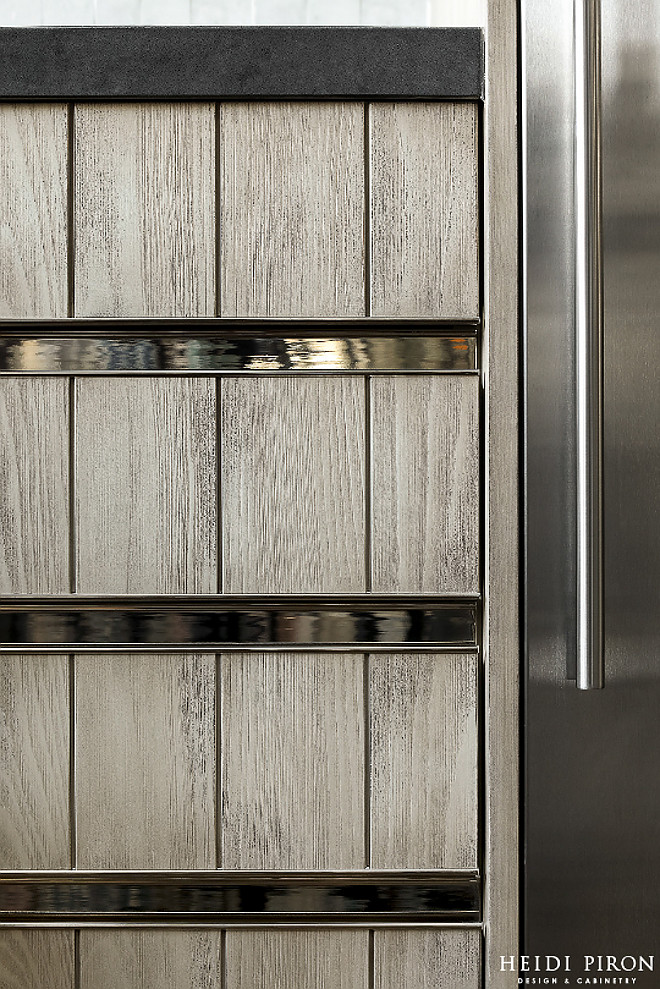 Hardware integrated polished nickel pulls Kitchen integrated polished nickel pulls