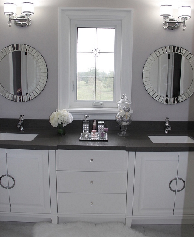 Dark grey quartz bathroom countertop Polished Crystal Dark Grey Quartz Polished Crystal Dark Grey Quartz