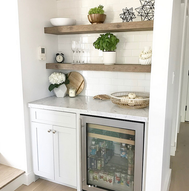 Kitchen Wet Bar ideas Floating shelves are Cedar and stained 50% Classic Gray and 50% Weathered Oak Kitchen Wet Bar ideas Kitchen Wet Bar ideas Kitchen Wet Bar ideas