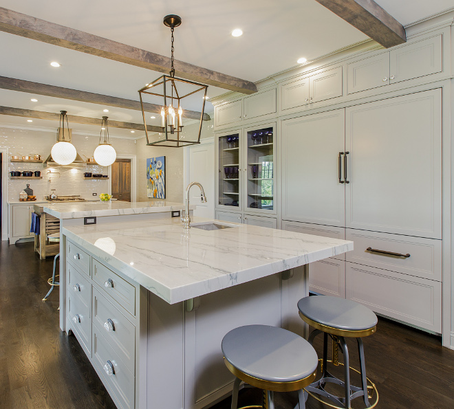 White Macaubas Quartzite Kitchen white quartzite countertop White Macaubas Quartzite with mitered edges