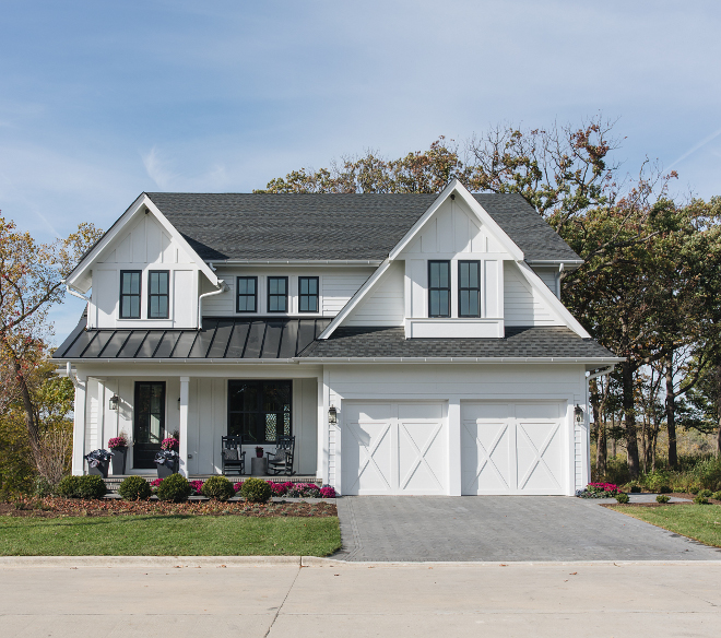 Modern Farmhouse Hardie Arctic White Siding Modern Farmhouse Board and Batten, Siding and Trim Modern Farmhouse Board and Batten, Siding and Trim