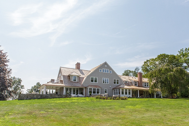 Back of the house with porches and terraces rear elevation