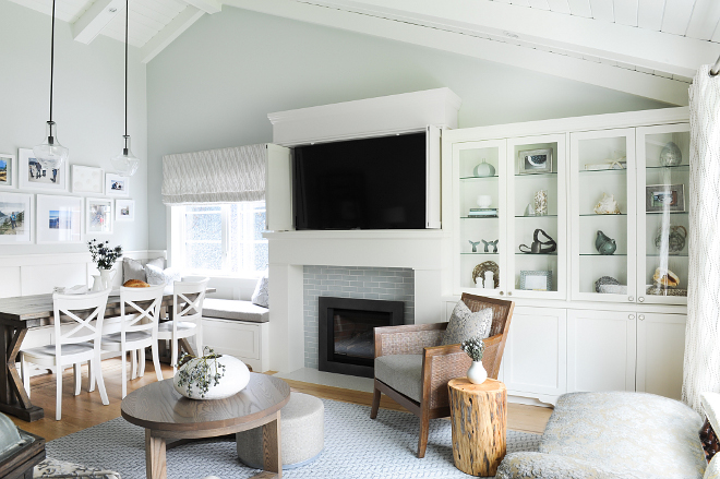 Wickam Gray by Benjamin Moore Soothing main floor paint color